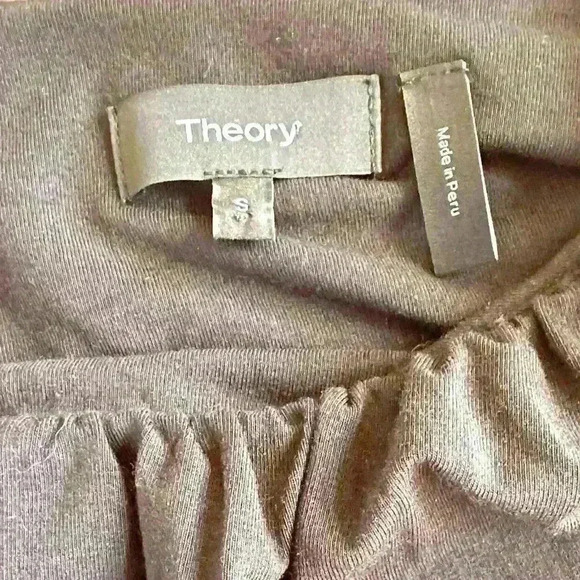 Theory “Gathered Tee” Short Sleeve Dress Black Size Small EUC! - Picture 5 of 7